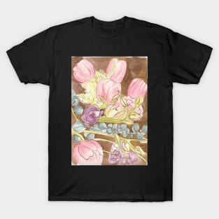 Tulips Eucalyptus Roses T-Shirt